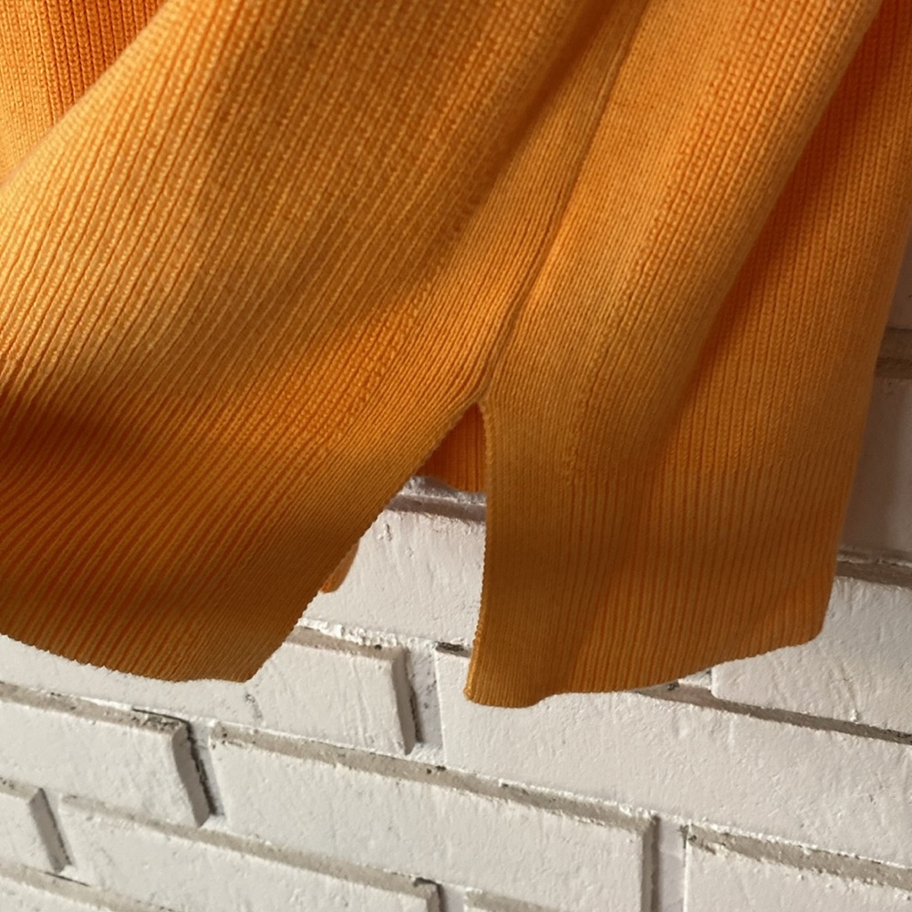 Talbots Pink Orange Ombr Button Front Sweater - image 5